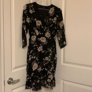 Vero Moda black floral dress. Size XS.